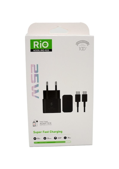 Rio Tech Rıo-r25 25w Hızlı Şarj Adaptörü Ve Usb-c Kablo Seti