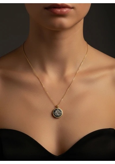 G&a Jewels - Saflığın Sembolü - 925 Ayar Oksitli Yaldız Altın Kaplama Gümüş Kolye Altın - Gümüş 40+5 Cm G&a Jewels - Saflığın Sembolü - 925 Ayar Oksitli Yaldız Altın Kaplama Gümüş Kolye Altın - Gümüş 40+5 Cm