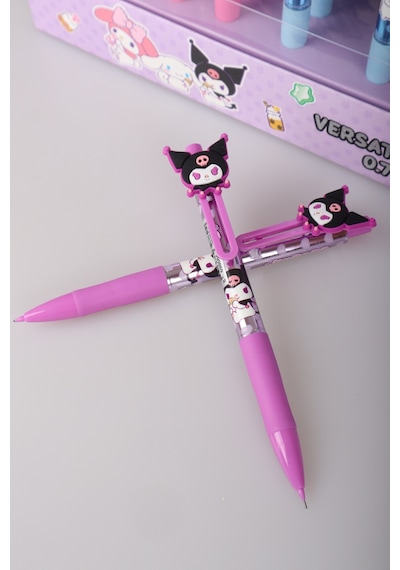 "dekomus Islak Mendil Hediyeli" Lisanslı Kuromı "tekli" Shınny Versatil Uçlu Kalem 0.7 Mm Pembe