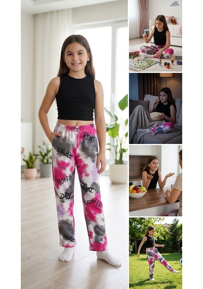 Wingetstar Cepsiz Krem Pijama Fuşya