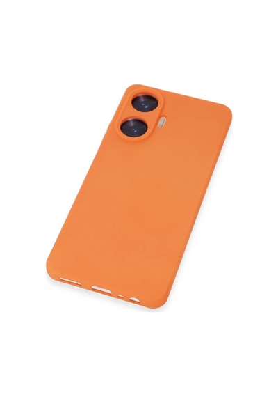 Uryport Realme C55 Kılıf Nano İçi Kadife Silikon - Turuncu
