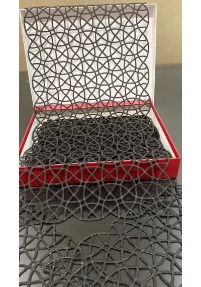 Salon Takımı 5 Parça Açılı Model Dantel Runner Seti Siyah Masa Örtüsü No 257