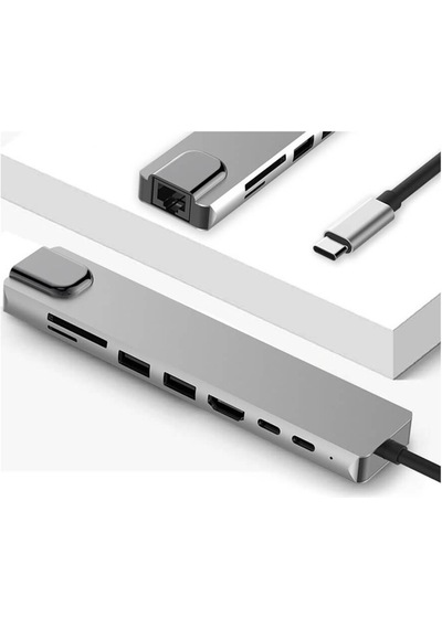 Type C To Ethernet, Hdmi Çoklu Kart Okuyucu 2Xusb 3.0 Hub Usb C (518945865)