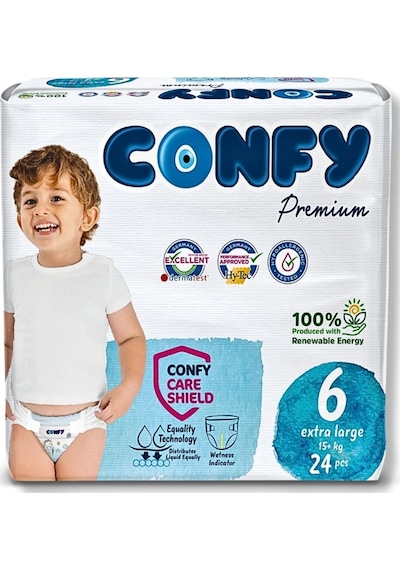 Premium 6 Numara Bebek Bezi Extralarge 15 Kg 24 Adet