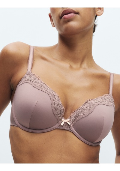 Marks & Spencer Jasmine Dantel Detaylı Balenli Demi Cup Sütyen T33002403 Kahverengi