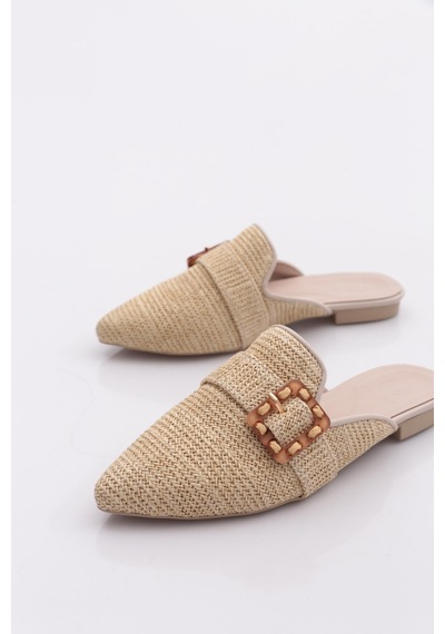 Dgn Pm386-k4311 Kadin Terlik Bej Keten