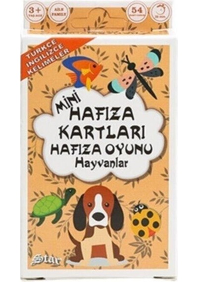 Hayvanlar Temalı Mini Hafıza Kartları Eşleştirme Oyunu Eğitici Ve Eğlenceli
