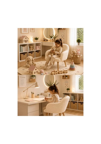 Heidi Çoçuk Koltuğu Çoçuk Odası Koltuğu Teddy Kumaş Kaplı Çocuk Ders Çalışma Koltuğu Yumuşak Krem Krem Heidi Çoçuk Koltuğu Çoçuk Odası Koltuğu Teddy Kumaş Kaplı Çocuk Ders Çalışma Koltuğu Yumuşak Krem Krem