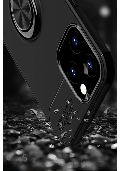 Cosmotex Newface Apple iPhone Uyumlu  12 Pro Max Kılıf Range Yüzüklü Silikon - Kırmızı
