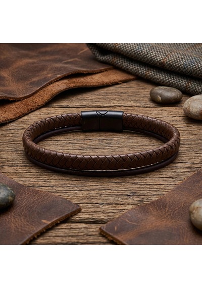 Moncuk Design Kahverengi Çoklu Deri Bileklik 33513b5d3