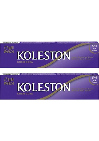 Wella Koleston Sıngle Tüp Boya 5/4 Açık Kestane 2x Paket