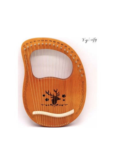 Puka Mini Arp 19 Dize Lir Masif Maun Ağacı Lyre Gigbag Çantalı Puka Mini Arp 19 Dize Lir Masif Maun Ağacı Lyre Gigbag Çantalı