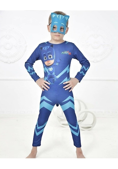 Masho Kids Baskılı Pijamaskeliler Kostümü - Pijamasks Kostümü + Maske Hediye (437815940)