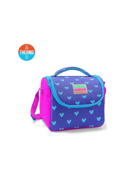 Coral High Kids Lavanta Pembe Kalp Desenli Thermo Beslenme Çantası 11706