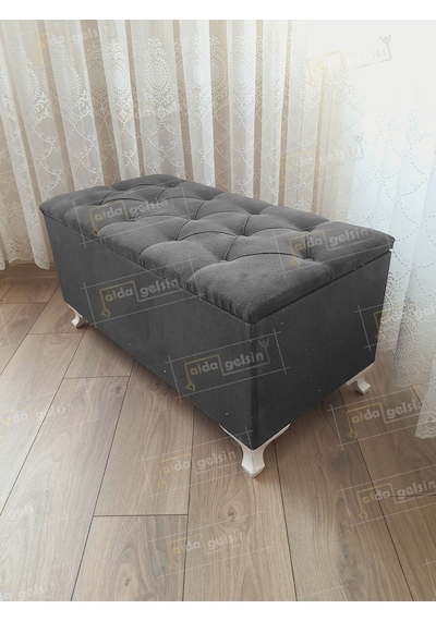 Lüks Sandıklı Kapitone Puf Bench Ayakucu Koltuk Karışık
