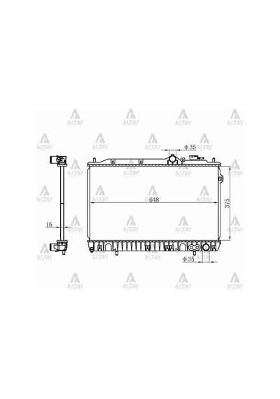 Hyundai Elantra 1990-1996 Radyatör Su 16mm 25310-28000