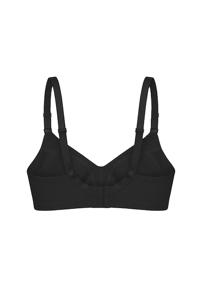 Cottonill Bra - Fiora Siyah Büyük Beden Balensiz Pamuklu Ayarlanabilir Askılı Kadın Sütyen