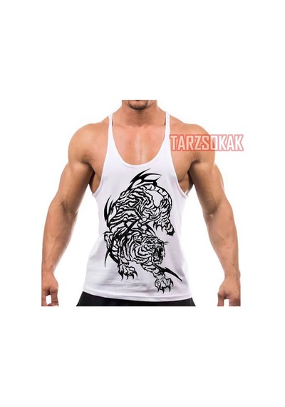 Tarzsokak Gym Tank Top Fitness Sporcu Atleti Gym44 Beyaz