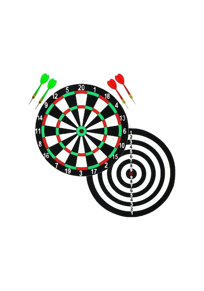Dart Seti 12" Küçük Boy 29 CM Çift Taraflı 4 Adet Ok