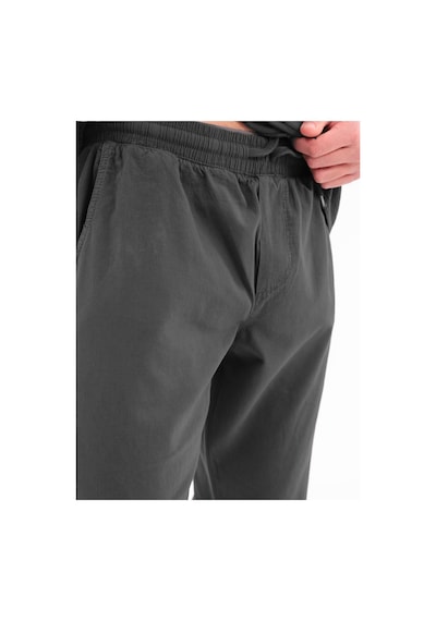 Erkek Siyah Keten Takım Oversize Gömlek & Pantolon 2'li Set Bağcıklı Rahat Yazlık Kombin Haki