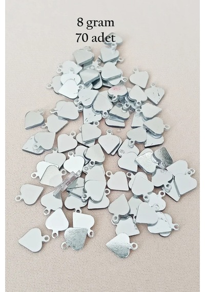 Tedar Oya Abiye Bileklik Kolye Pleksi Metalik Plastik Pul Gümüş Renk 8 Gram 70 Adet - Bnc530 Najmaddin (No:1) 8.5Cm X 10.5 Cm