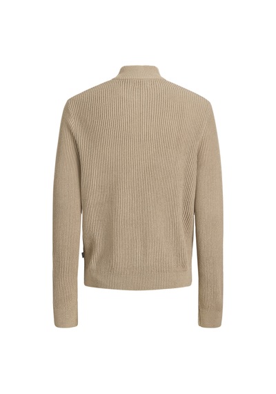 Jack & Jones Erkek Dik Yaka Fermuarli Triko Kazak - Pannel - 12299051 Crockery