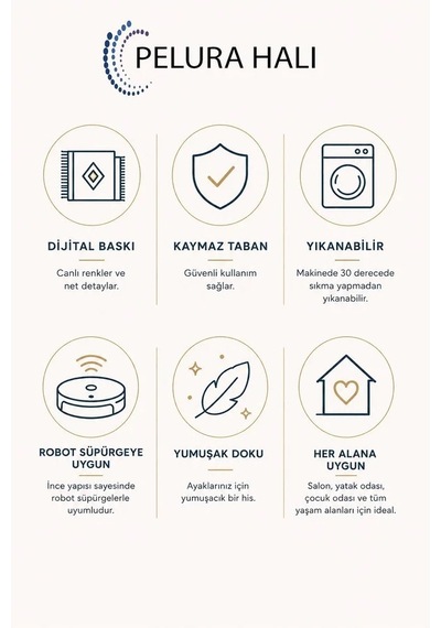 Klasik Baskılı Yıkanabilir Kaydırmaz Leke Tutmaz Salon Halı Oturma Odası Halı Mutfak Halı Ve Yolluk gri