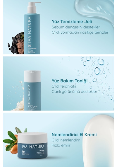Iva Natura Dermorganik Mevsimsel Denge Cilt Bakım Seti Arındırıcı,gözenek Sıkılaştırıcı 3'lü Ritüel