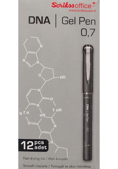 Tr Dna Jel Tükenmez Kalem 12'li Ambalaj Siyah 0.7 Mm Genel