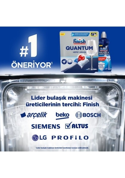 Finish Quantum Hepsi Bir Arada Bulaşık Makinesi Deterjanı 15 Tablet