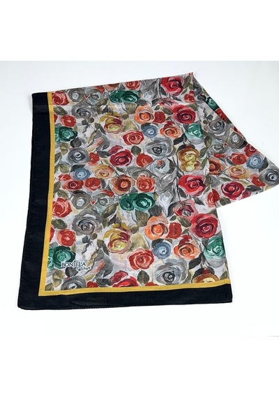 Bonjela Soft Pamuk Şal-75 X 190 -06573 Siyah-Sarı