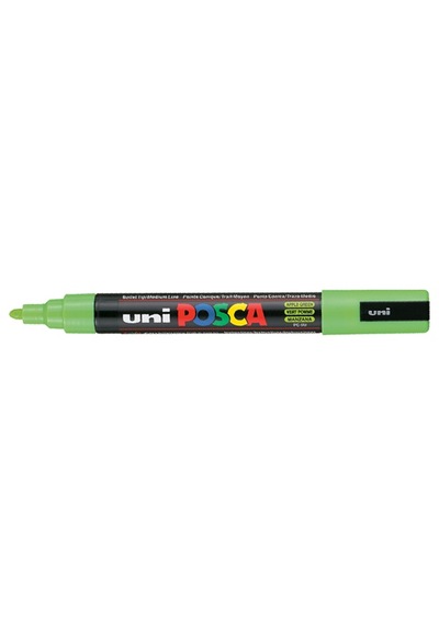 Uni-ball Markör Boyama Posca Su Bazlı Poster 1.8-2.5 Mm Elma Yeşili Pc-5m Çok Renkli