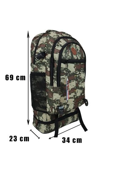 Season Mountaıner 90 Litre Körüklü Dağcı Unisex Sırt Çantası Büyük Hacimli Kamp & Outdoor Çanta Kamuflaj