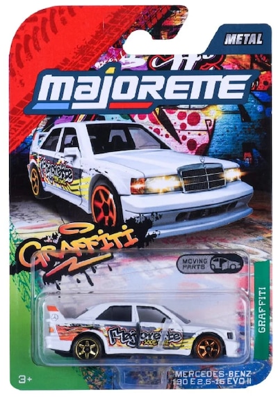 Majorette Graffiti Limited Edition Araç Mercedes-benz 190e 2.5-16 Evo Iı Beyaz