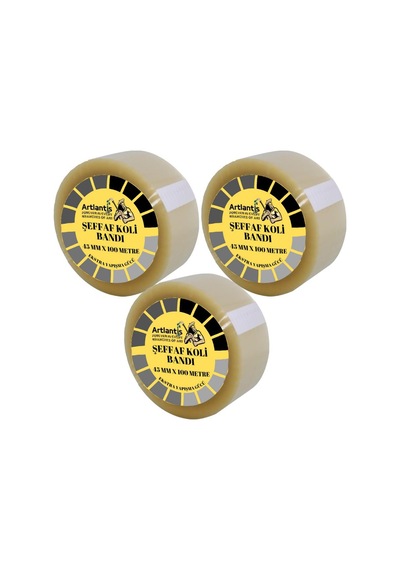 Koli Bandı Şeffaf 45x100 3 Lü1 Paket Artlantis Koli Bantı 45*100