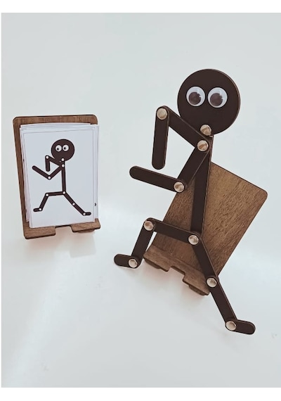 Ahşap Eğitici Oyuncak Montessori Çöp Adam Ahşap Oyuncak Ahşap Yap