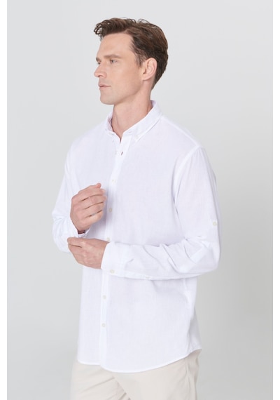 AC&Co / Altınyıldız Classics Erkek Beyaz Comfort Fit Rahat Kesim Düğmeli Yaka Casual Keten Gömlek 4A2022200085BYZXL Beyaz AC&Co / Altınyıldız Classics Erkek Beyaz Comfort Fit Rahat Kesim Düğmeli Yaka Casual Keten Gömlek 4A2022200085BYZXL Beyaz
