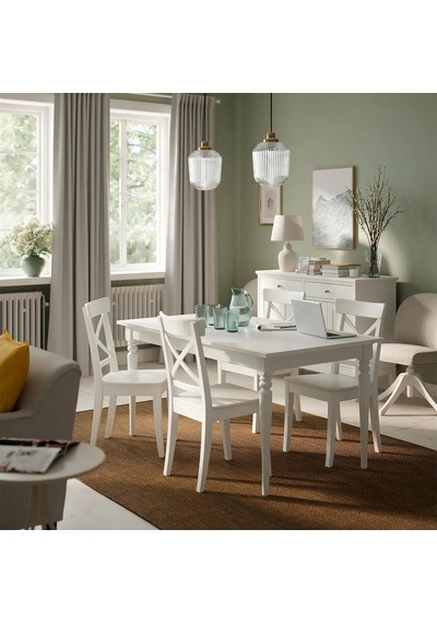 Ikea Beyaz Zarif Yemek Masası - Yemek Masası Takımı
