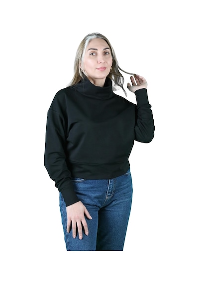 Kadın 2 İplik Degaje Yaka Sweatshirt 001