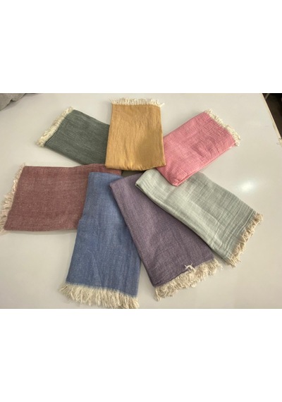 Kimono Müslin 2 Katlı Peştemal Bornoz Beden S-m - Bordo
