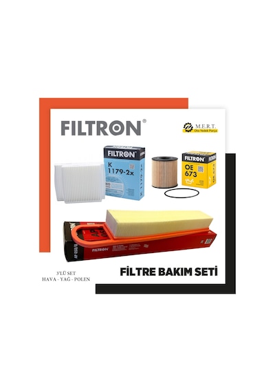 Citroen Ds3 1.6 Vti Benzinli Filtre Bakım Seti Filtron