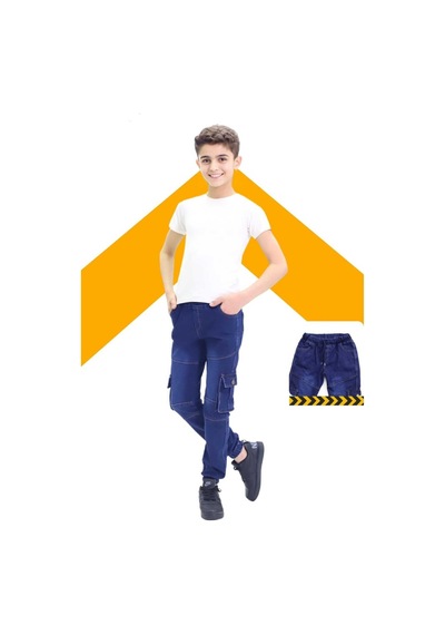 Gzt Tekstil Erkek Çocuk Kumaş Pantolon Mavi
