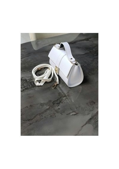 Names Bag Trend Model Lüks El, Omuz Ve Çapraz Kadın Çantası Beyaz Beyaz