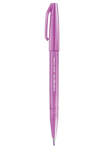 Pentel Brush Sing Fırça Uçlu Kalem Pink Purple Ses15c-p2x Çok Renkli