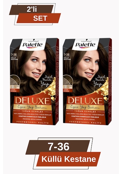 Palette Deluxe Yoğun Küllü Kestane 7 - 36 2 Adet