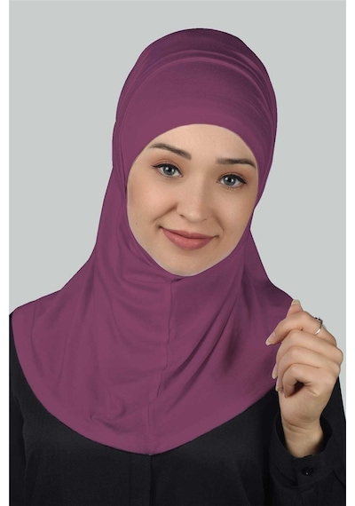 Altobeh İkili Set Pratik Eşarp Hazır Türban Ve Hijab Tesettür Bonesi Koyu Bordo