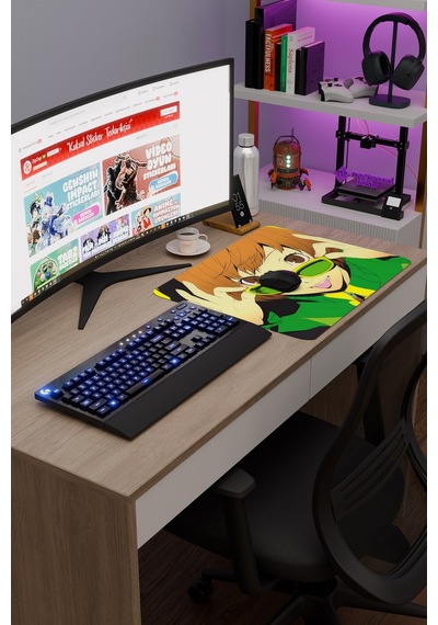 Persona 4 Kaymaz Dikişli Kauçuk Oyuncu Mousepad V5 - 48x40 Xl Gaming Mouse Pad Fare Altlığı