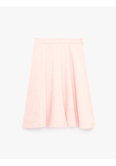 Koton Pileli Basic Midi Etek Pembe 7wkg70033ak Gül