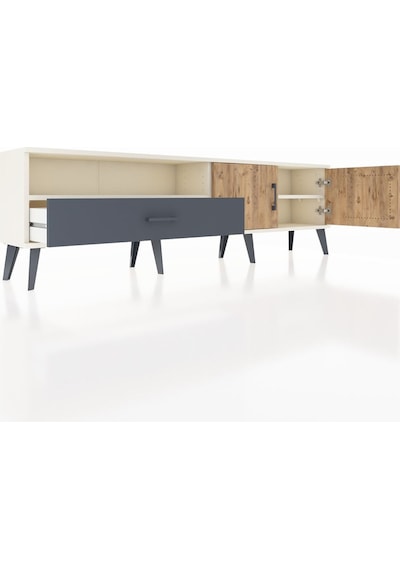 Arges Tv Ünitesi 2 Raflı Tek Çekmeceli 2 Kapaklı 176x30x51 Aytaşı-çam/antrasit Atlas Çam/antrasıt Arges Tv Ünitesi 2 Raflı Tek Çekmeceli 2 Kapaklı 176x30x51 Aytaşı-çam/antrasit Atlas Çam/antrasıt