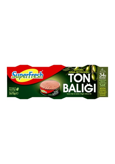 Superfresh Zeytinyağlı Ton Balığı 3x75 G - 6 Adet Tarı